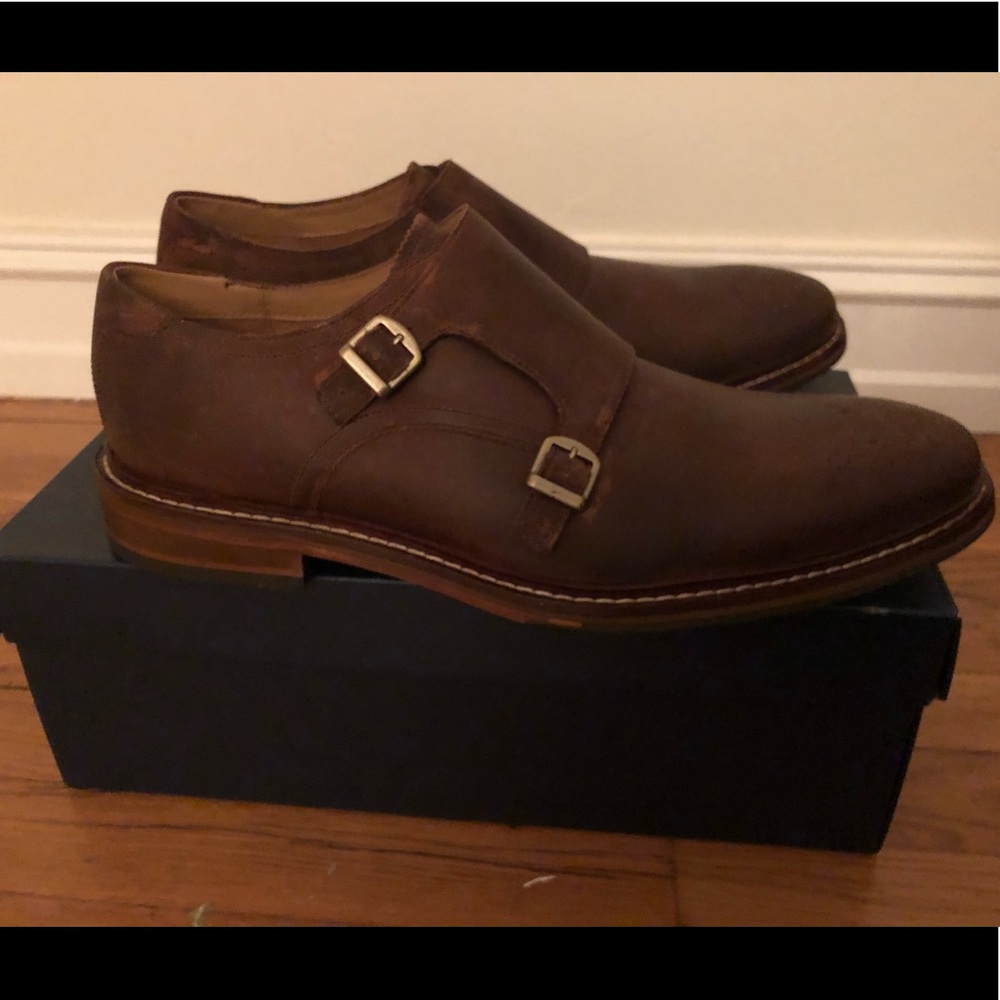 Cole Haan Brown Leather Double Monk *New In Box*